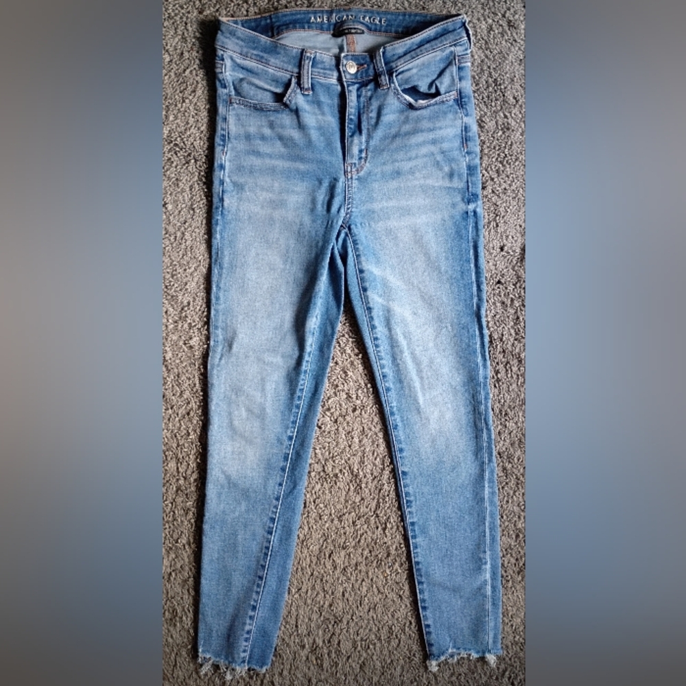 American Eagle Frayed Skinny Jeans